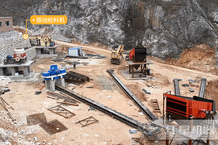 制砂生產現場設備搭配，可提供設計生產線服務